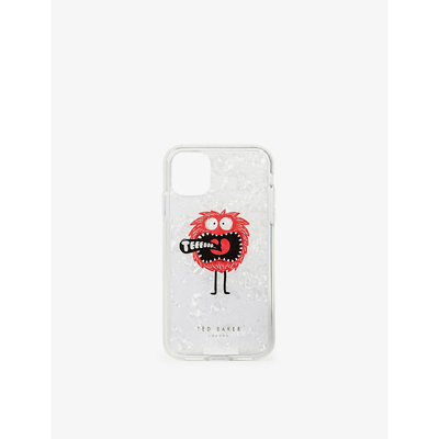 Shop Ted Baker Womens White Talllie Monster-print Iphone 11 Case 1 Size