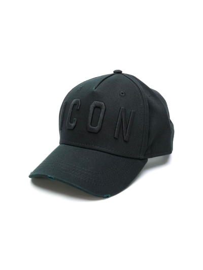 Shop Dsquared2 Icon Embroidered Baseball Cap In Black