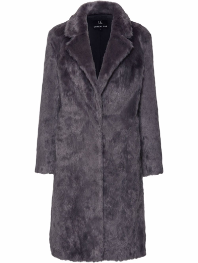 Shop Unreal Fur Moon Flower Faux Fur Coat In Grau