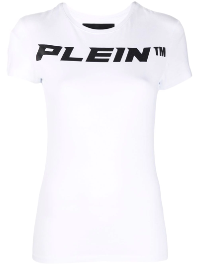 Shop Philipp Plein Logo-print T-shirt In White