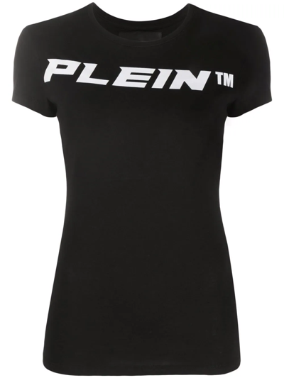 Shop Philipp Plein Logo-print T-shirt In Black