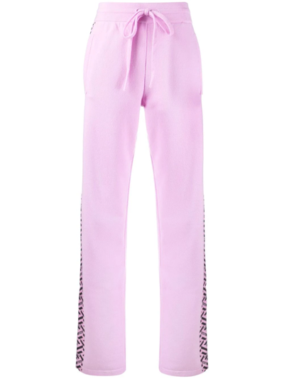 Shop Versace La Greca Track Pants In Rosa