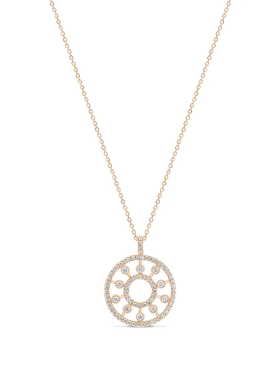 Shop De Beers Jewellers 18kt Rose Gold Dewdrop Diamond Medallion Necklace In Pink