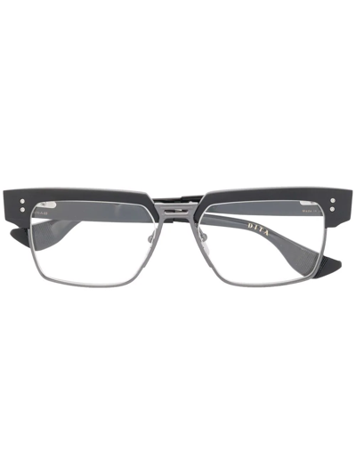 Shop Dita Eyewear Logo Square-neck Glasses In Schwarz