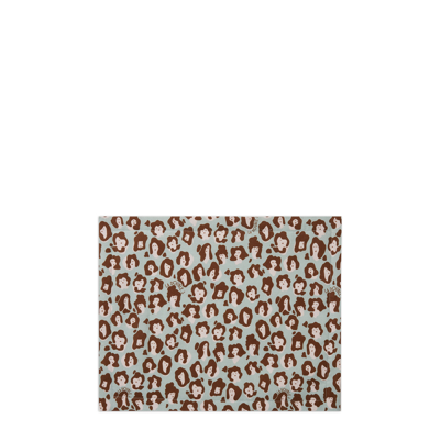 Shop La Doublej Tablemat Set Of 2 (35x45) In Lady Leopard Acqua