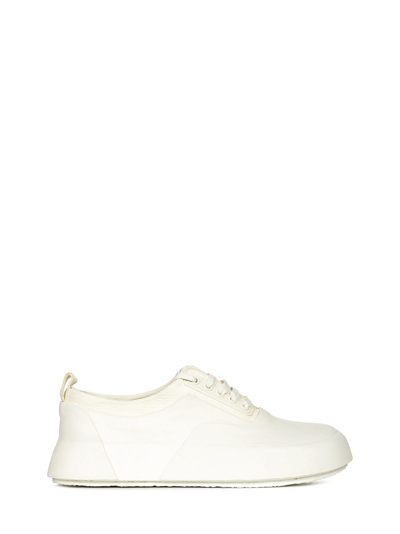 Shop Ambush Leather Mix Low-top Sneakers In White