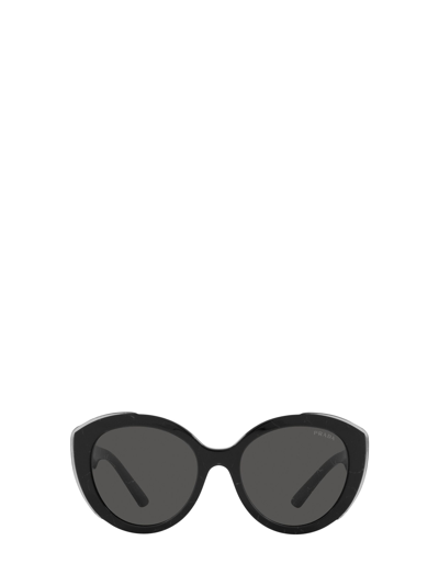 Shop Prada Pr 01ys Black Marble / Top Black Transp Sunglasses