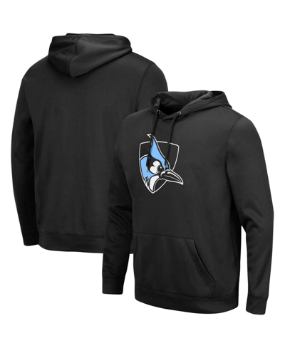 Colosseum Men's Black Johns Hopkins Blue Jays Lantern Pullover Hoodie In Black