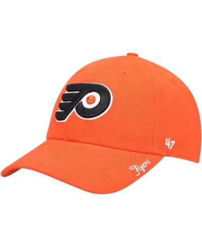 Shop 47 Brand Women's Orange Philadelphia Flyers Team Miata Clean Up Adjustable Hat