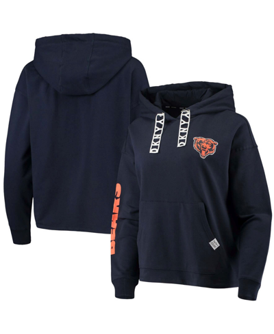 Shop Dkny Women's Navy Chicago Bears Staci Pullover Hoodie