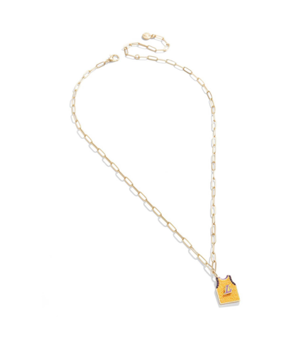 Shop Baublebar Yellow Los Angeles Lakers Jersey Necklace