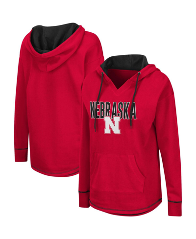 Shop Colosseum Women's Scarlet Nebraska Huskers Tunic Pullover Hoodie