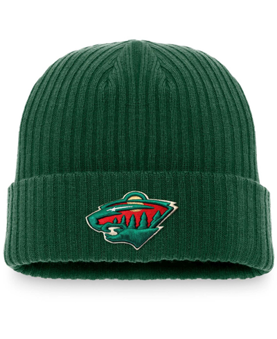Fanatics Men's Kelly Green Minnesota Wild Core Primary Logo Cuffed Knit Hat In Kelly Green