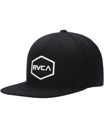 Shop Rvca Men's Black Commonwealth Adjustable Snapback Hat
