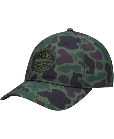 Shop Adidas Originals Men's Camo New York Islanders Locker Room Slouch Adjustable Hat