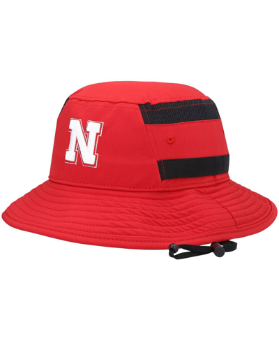 Shop Adidas Originals Men's Scarlet Nebraska Huskers 2021 Sideline Aeroready Bucket Hat