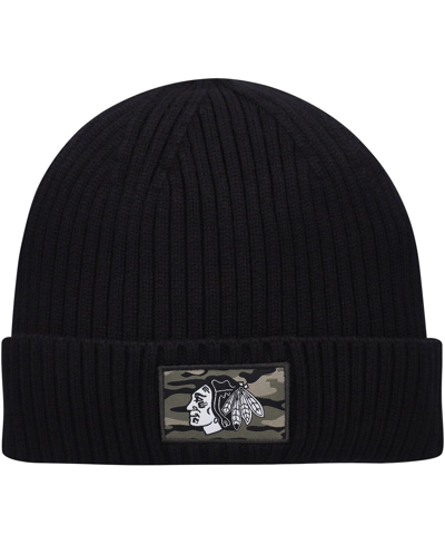 Shop Adidas Originals Men's Black Chicago Blackhawks Military Appreciation Cuffed Knit Hat