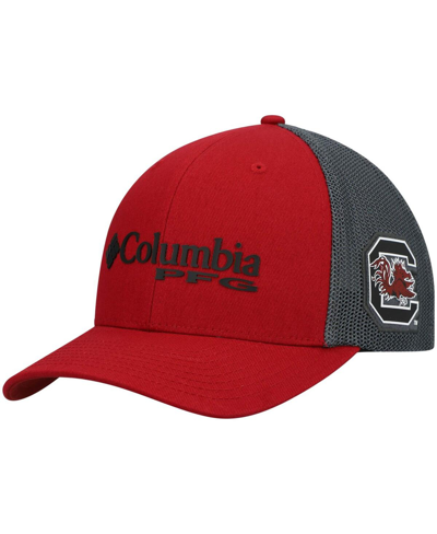 Shop Columbia Men's Garnet And Charcoal South Carolina Gamecocks Pfg Snapback Hat In Garnet/charcoal