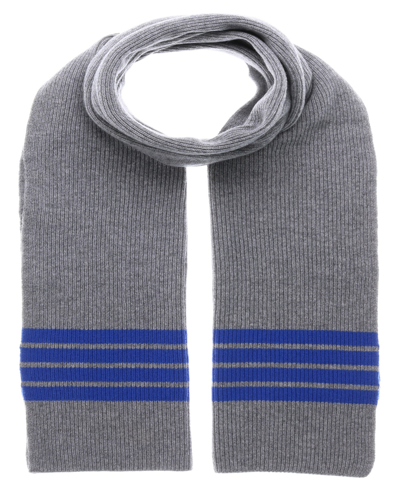 Shop V Fraas Men's Stripe Rib Scarf In Gray