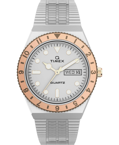 Shop Timex Women's Q Silver-tone Stainless Steel Bracelet Watch 36mm
