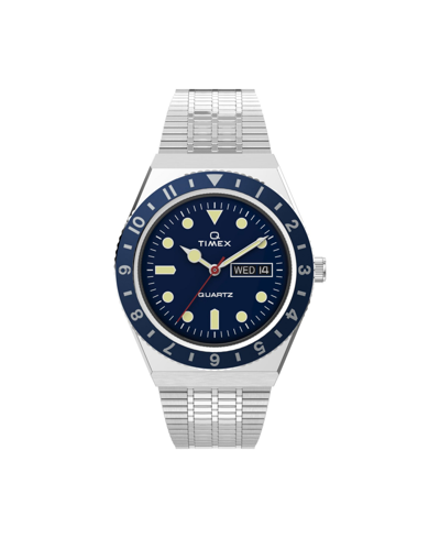 Shop Timex Men's Q  Reissue Silver-tone Stainless Steel Bracelet Watch 38 Mm