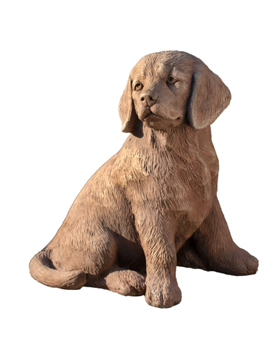 Campania International Golden Retriever Puppy Garden Statue In Rust