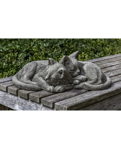 Shop Campania International Nap Time Kittens Garden Statue In Dark Gray