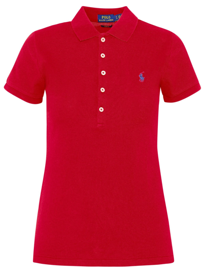 Shop Polo Ralph Lauren Red Cotton Julie Polo Shirt
