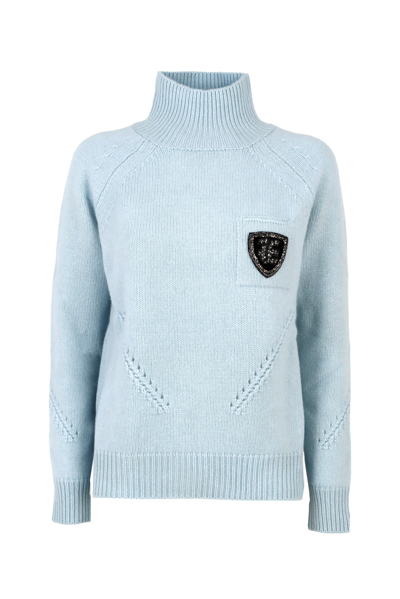 Shop Ermanno Scervino Sweaters Clear Blue