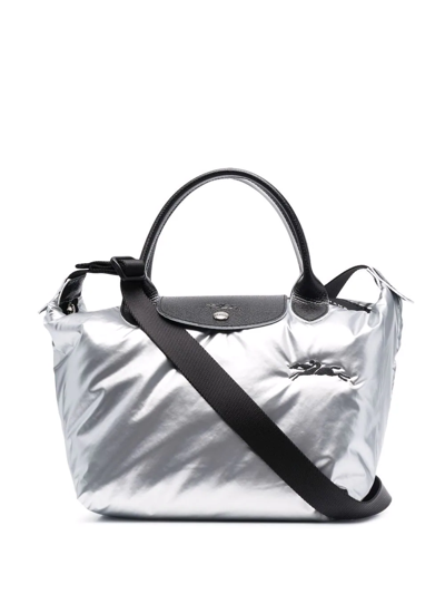 Longchamp Small Le Pliage Alpin Top Handle Tote Bag In Silver ModeSens
