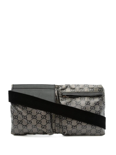 Pre-owned Gucci 1990-2000s Gg Pattern Belt Bag In Metallic