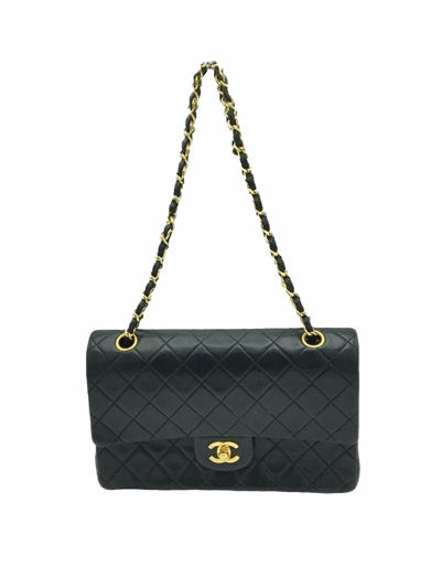 Pre-owned Chanel Medium Classic Flap Shoulder Bag In Black
