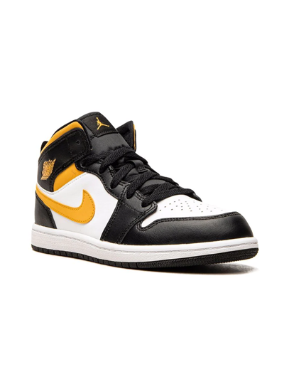 Shop Jordan 1 Mid "pollen" Sneakers In White
