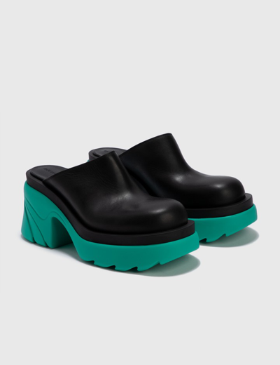 Shop Bottega Veneta Flash Leather Clog In Black