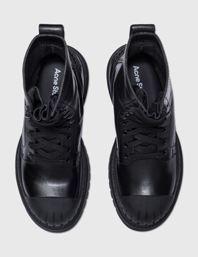 Shop Acne Studios Bryna Lace Up Boot In Black