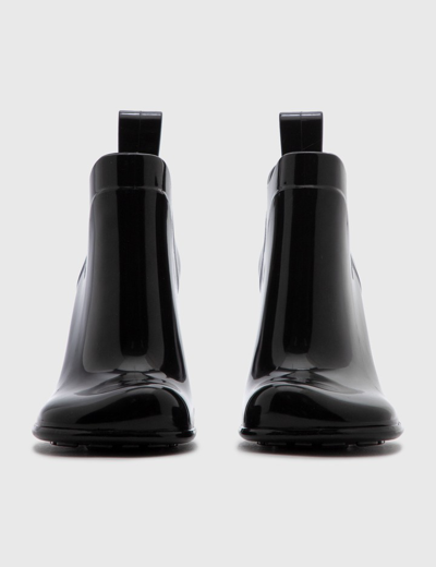 Bottega Veneta Shine Square Toe Ankle Boots In Black