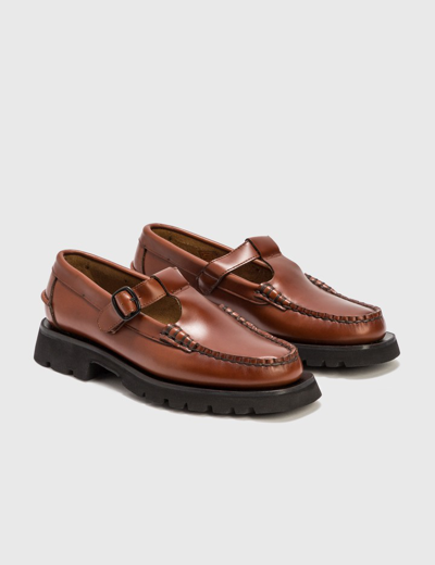 Shop Hereu Alber Sport T-bar Loafer In Brown