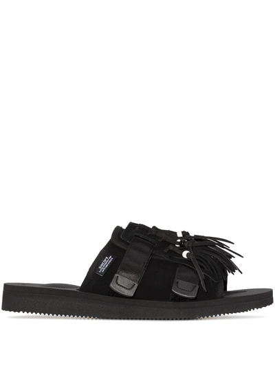 Shop Suicoke Hoto Slip-on Sandals In Black