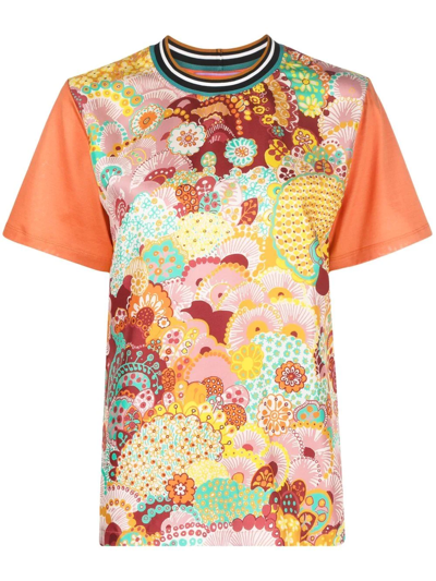 Shop La Doublej Graphic-print Short-sleeve T-shirt In Orange