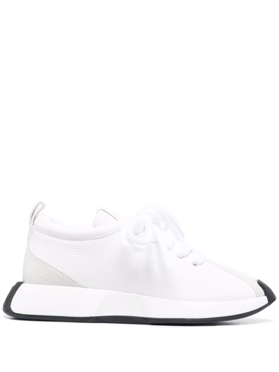 Shop Giuseppe Zanotti Low Lace-up Sneakers In White