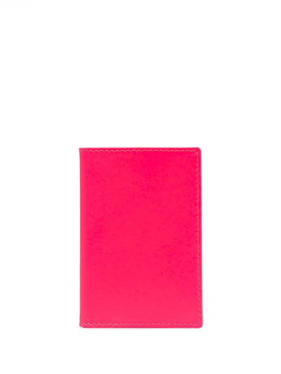 Shop Comme Des Garçons Color-block Folding Wallet In Pink