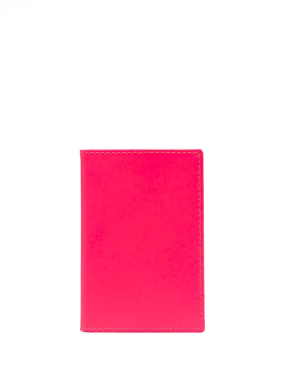 Comme Des Garçons Colour-block Bifold Wallet In Pink