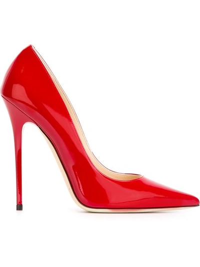Jimmy Choo Anouk Red Patent Pointy Toe Pumps