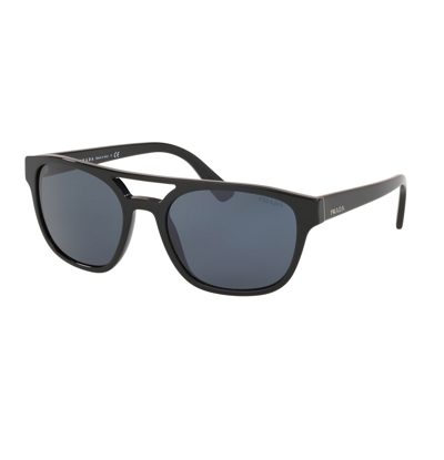 Shop Prada Blue Square Unisex Sunglasses Pr 23vs 1ab0a9 56 In Black,blue