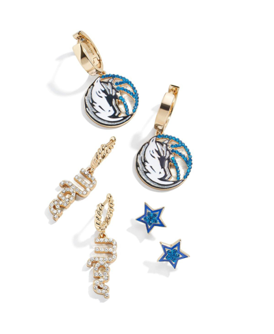 Shop Baublebar Dallas Mavericks Logo Earrings Set In Blue