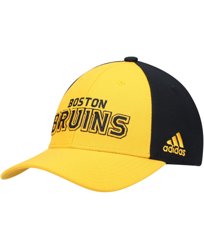 Shop Adidas Originals Men's Gold-tone Boston Bruins Locker Room Adjustable Hat