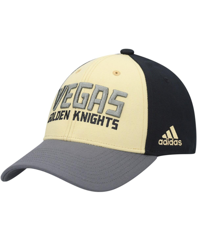 Shop Adidas Originals Men's Black Vegas Golden Knights Locker Room Adjustable Hat