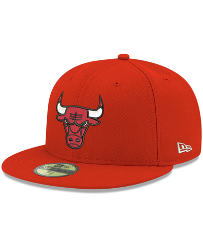 Shop New Era Chicago Bulls Official Team Color 59fifty Fitted Cap In Red