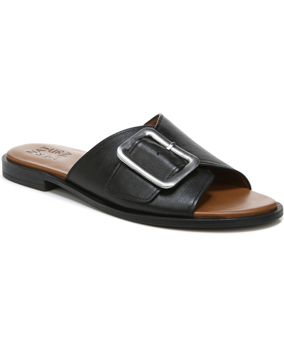 Shop Naturalizer Forrest Slide Sandals Women's Shoes In Black Leather