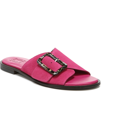 Shop Naturalizer Forrest Slide Sandals Women's Shoes In Crushed Berry Suede